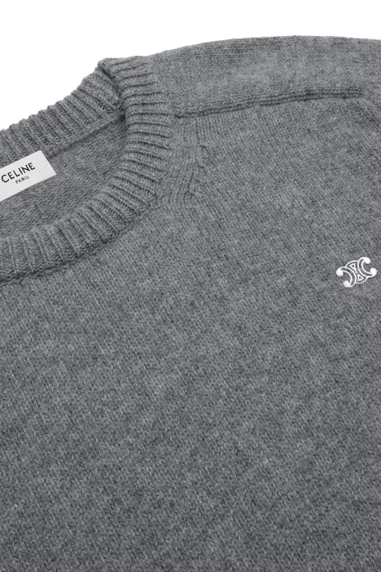 Celine Triomphe crew neck sweater in wool and cashmere