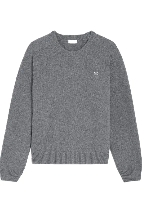 Celine Triomphe crew neck sweater in wool and cashmere