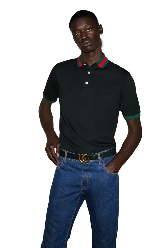 GUCCI STRETCH COTTON PIQUET POLO