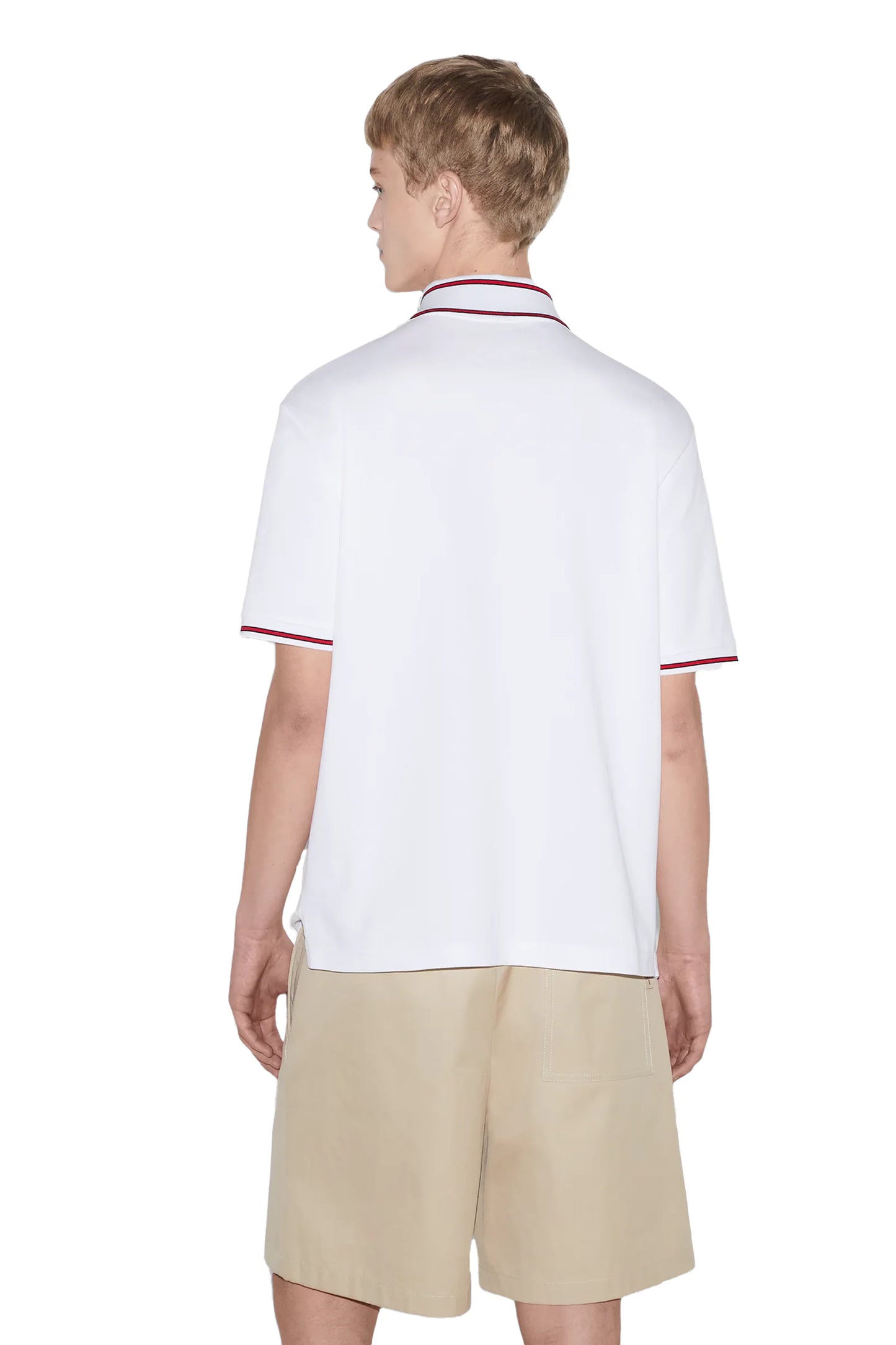 Gucci Cotton piquet polo shirt with Web