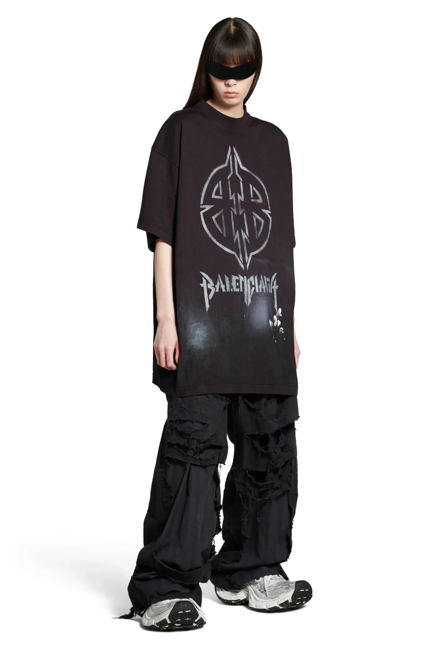 BALENCIAGA Metal Bb Stencil Oversized T-shirt (unisex)