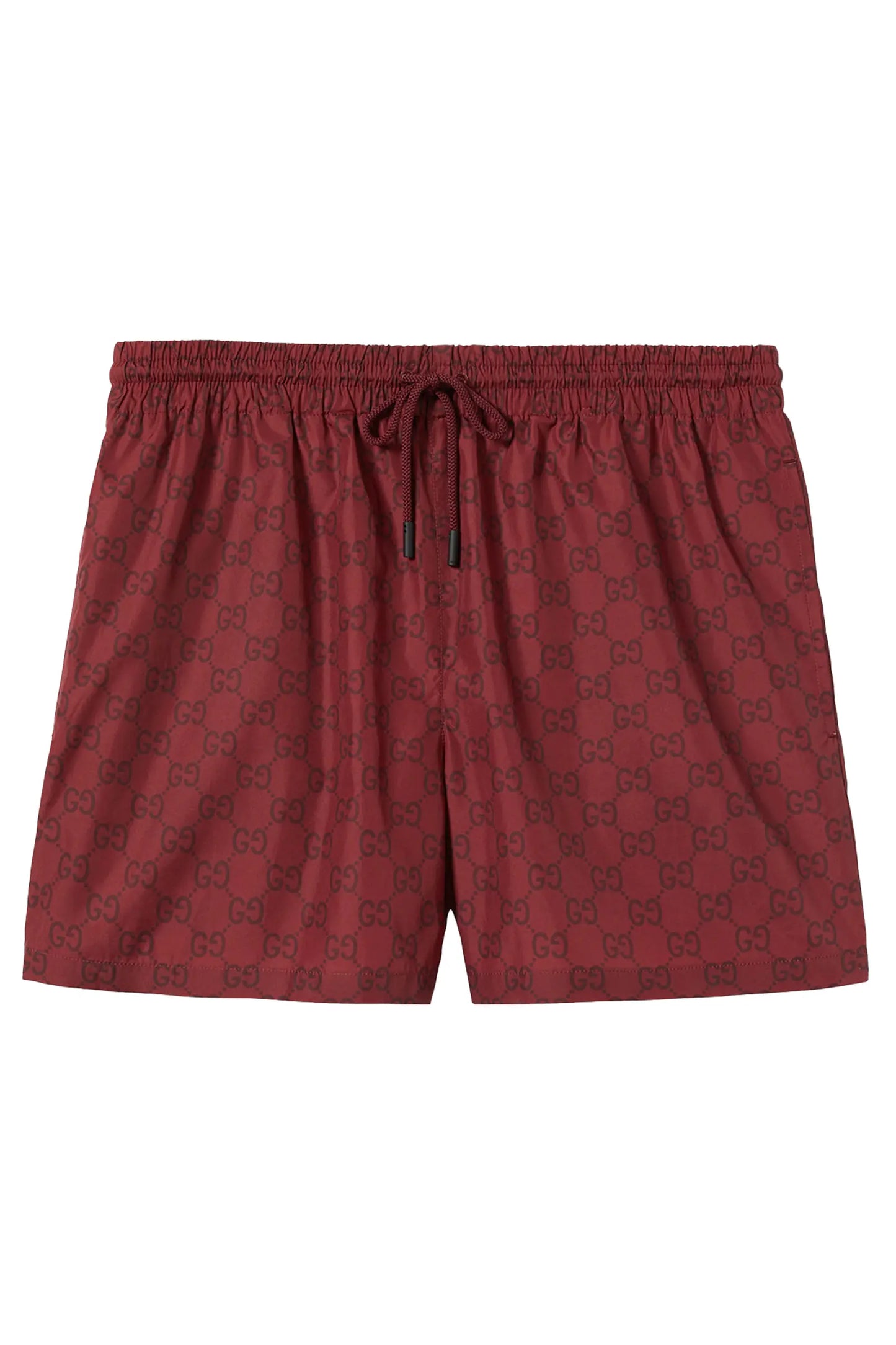 Gucci GG print nylon swim short - BURGUNDY