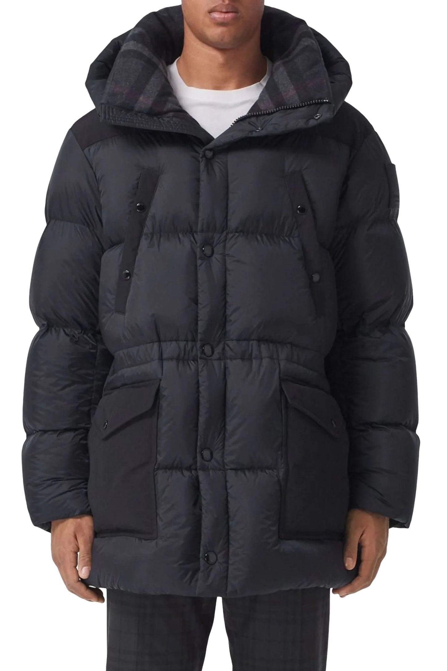 Burberry logo appliqué nylon puffer coat