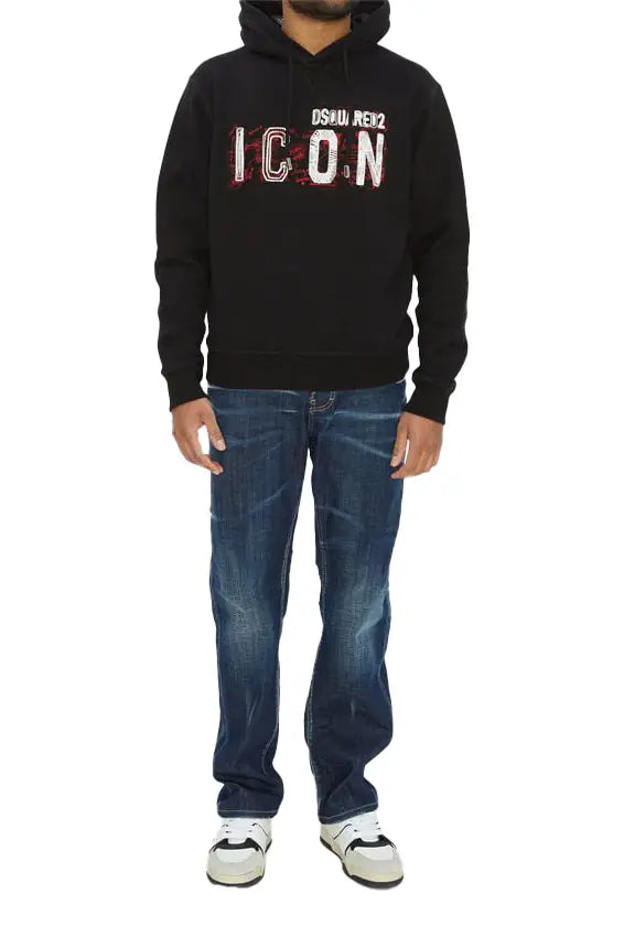 DSQUARED2 Icon Scribble-print cotton hoodie