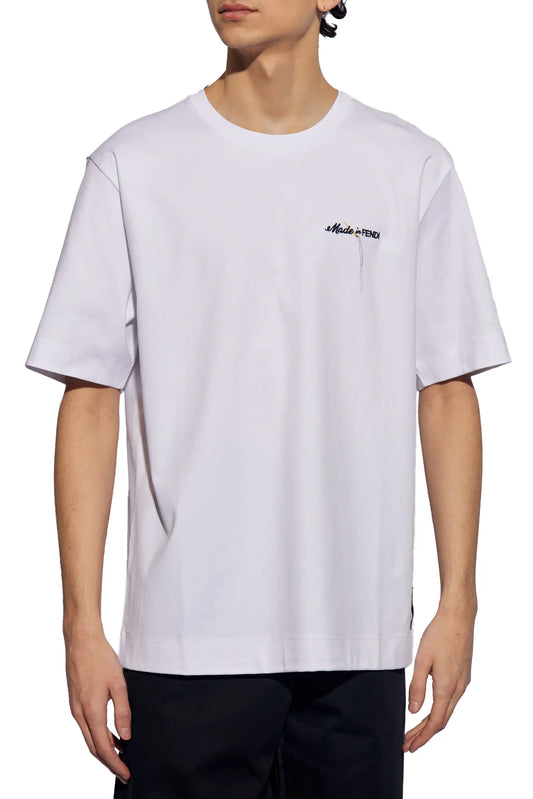 Fendi white T-shirt with logo