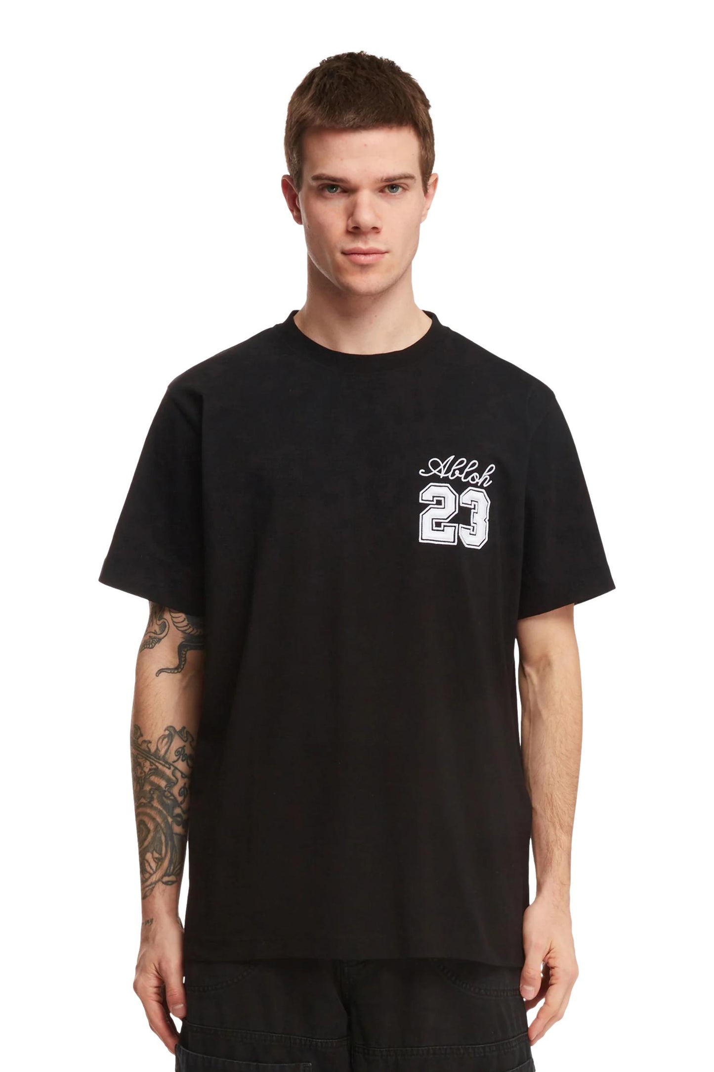 Off-White 23 Skate logo-embroidered T-shirt / Black