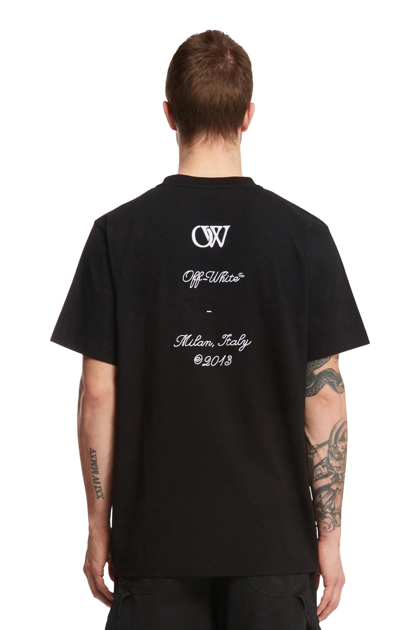 Off-White 23 Skate logo-embroidered T-shirt / Black