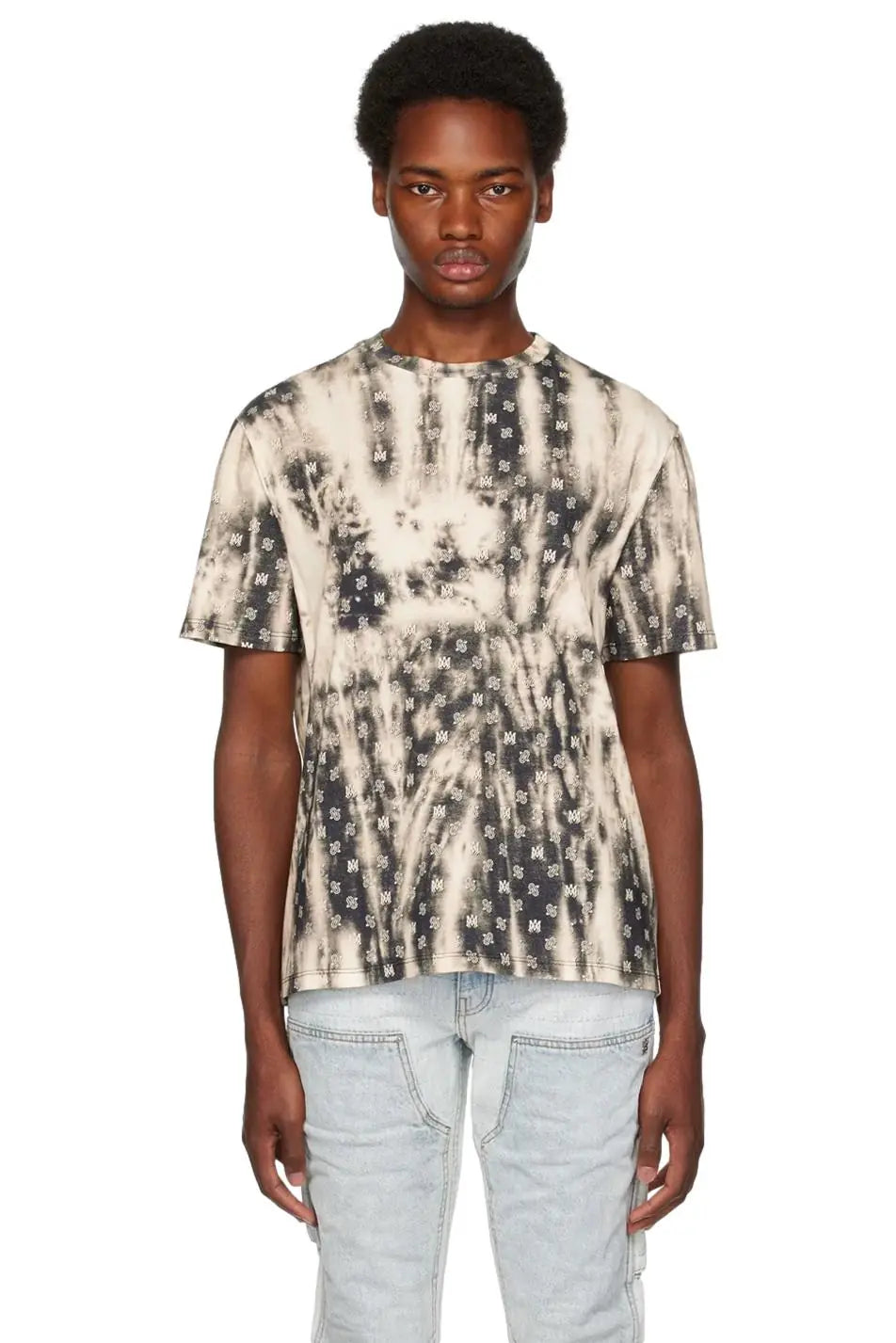 AMIRI Logo Bleached Cotton T-shirt