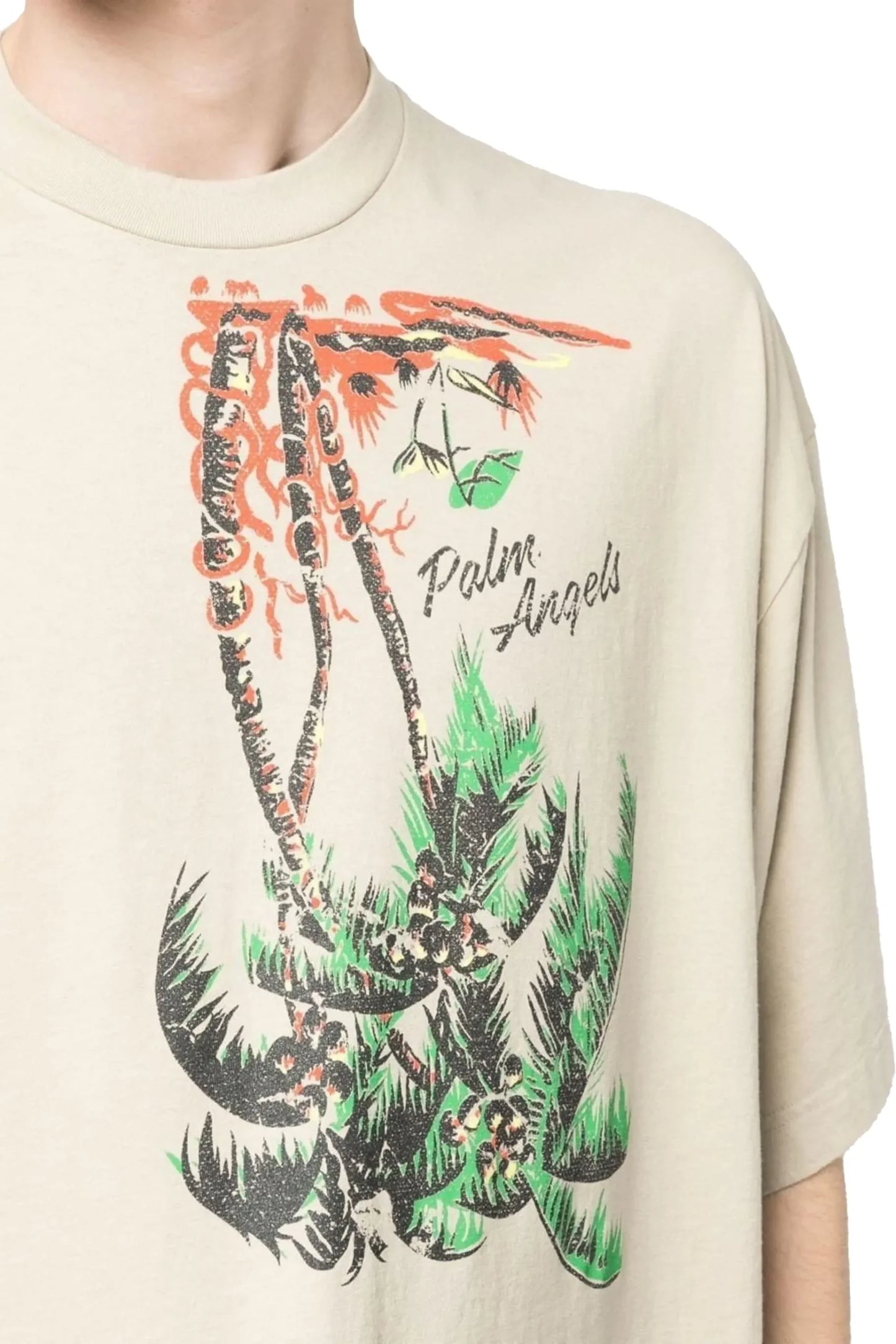 Palm Angels palm-print crew-neck T-shirt