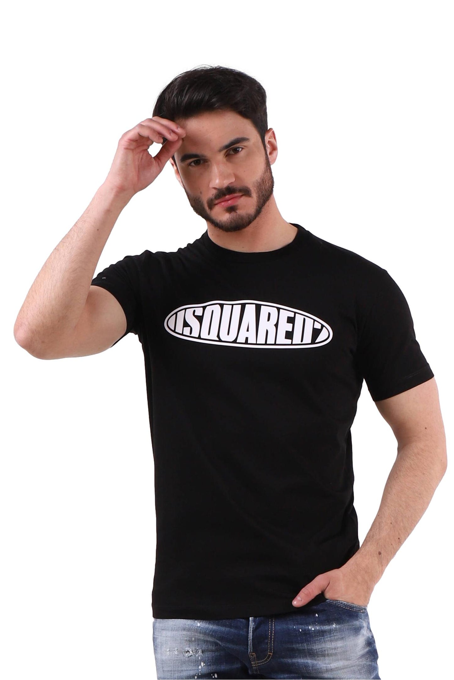 Dsquared2 Surf Board Logo T-Shirt Black