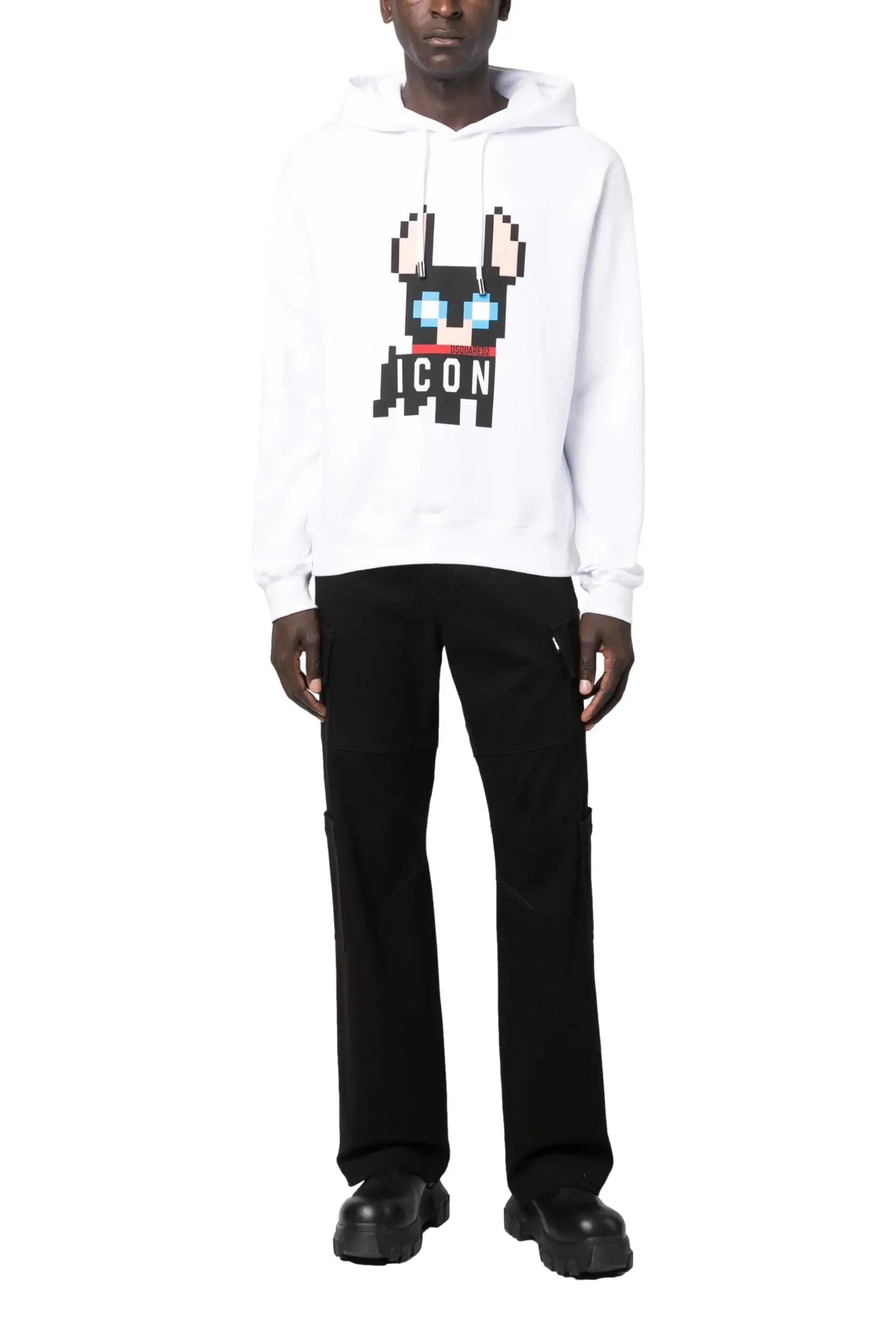 Ciro’s Pixelated Charm Icon Hoodie White