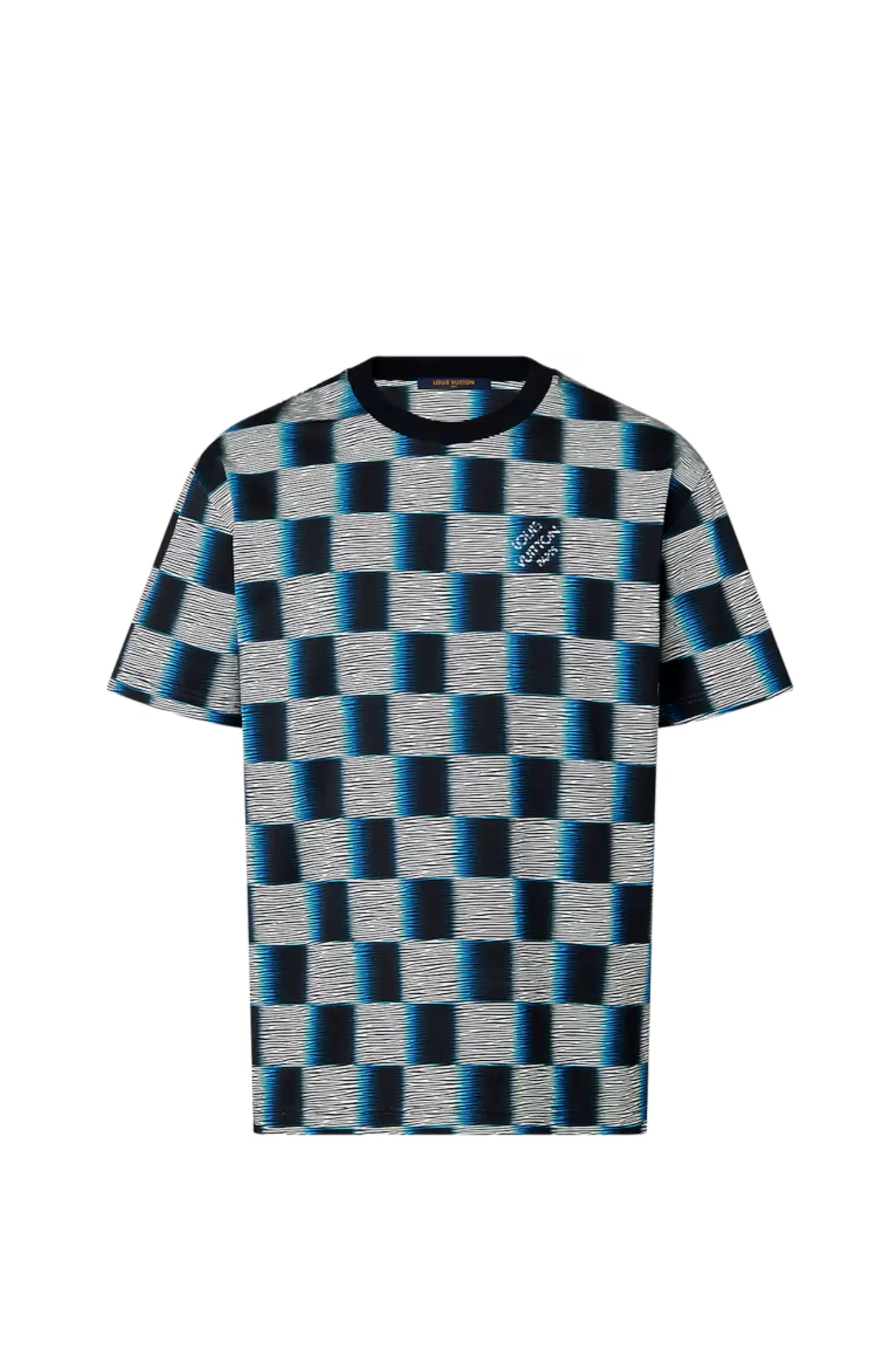 LOUIS VUITTON Damier Short-Sleeved Cotton T-Shirt