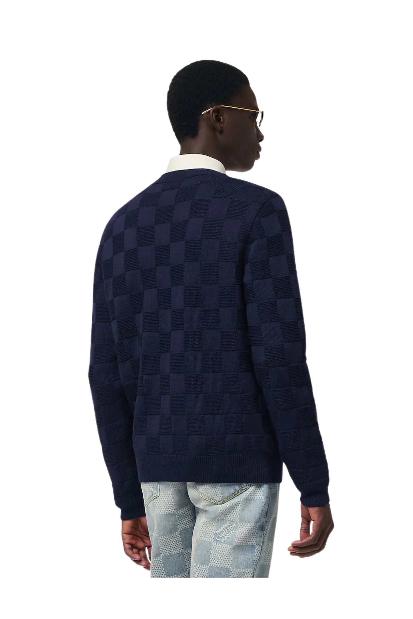 LOUIS VUITTON Damier Pullover With Pearl Signature