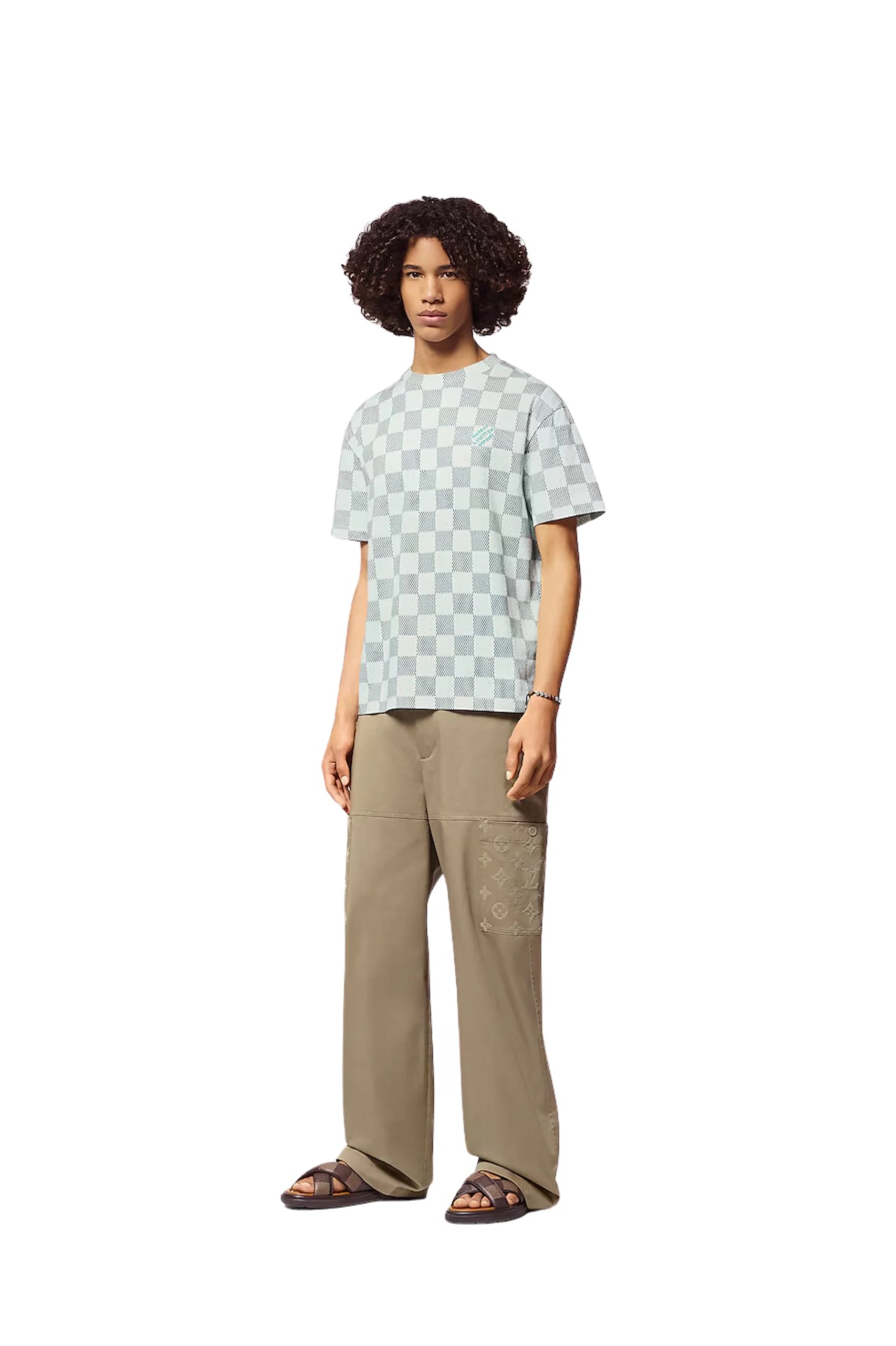 LOUIS VUITTON Printed Short-Sleeved Cotton T-Shirt