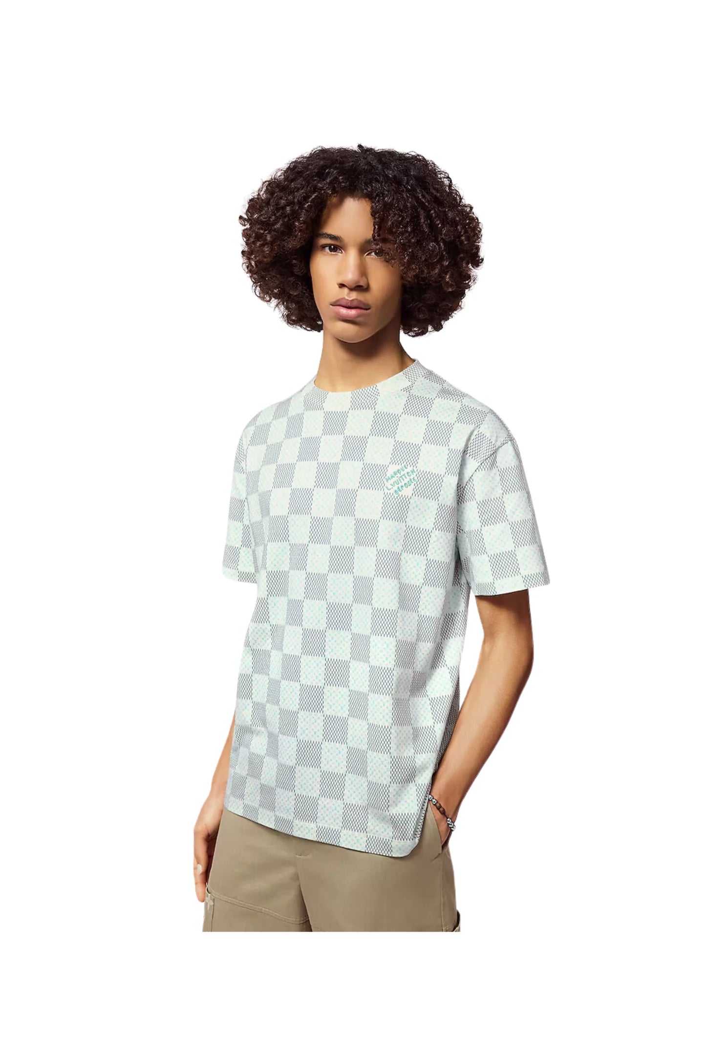 LOUIS VUITTON Printed Short-Sleeved Cotton T-Shirt