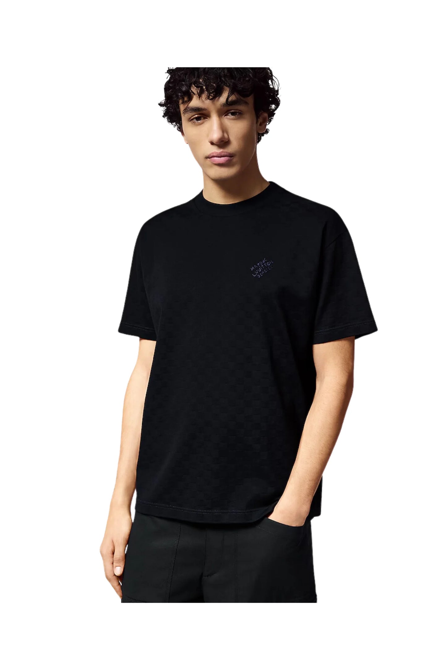 LOUIS VUITTON Damier Cotton Pique T-Shirt