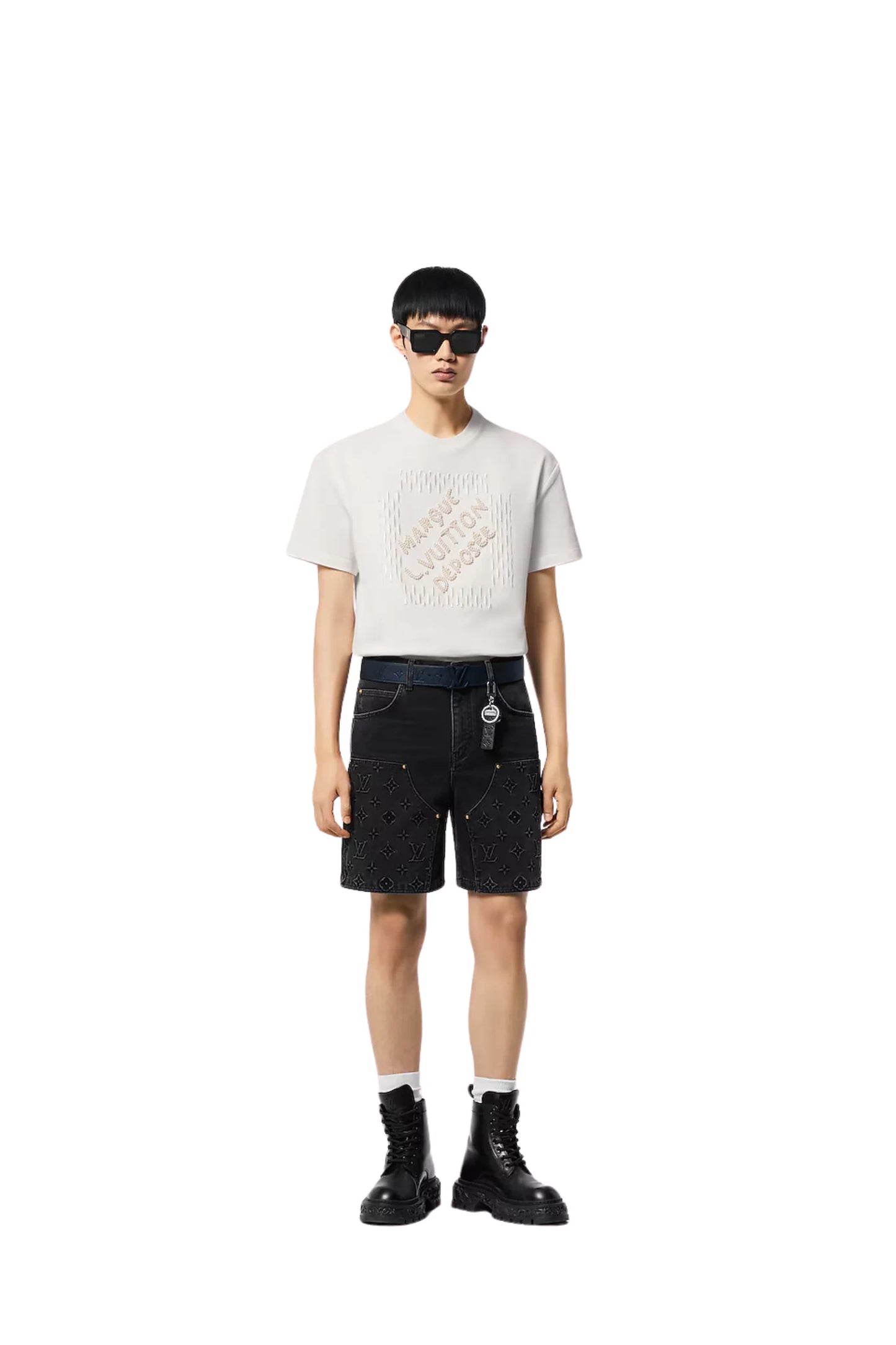 LOUIS VUITTON Cotton T-shirt with embroidered signature