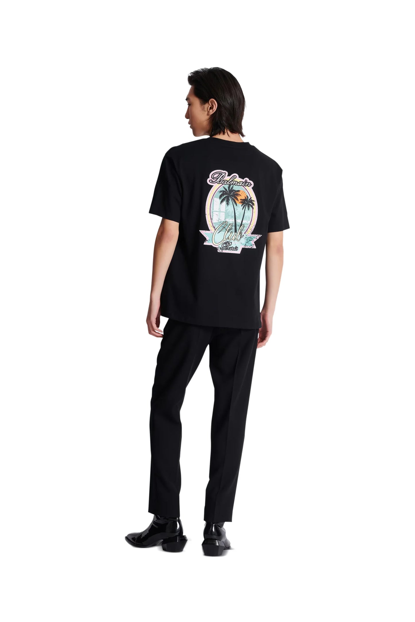 Club Balmain Signature printed T-shirt BLACK