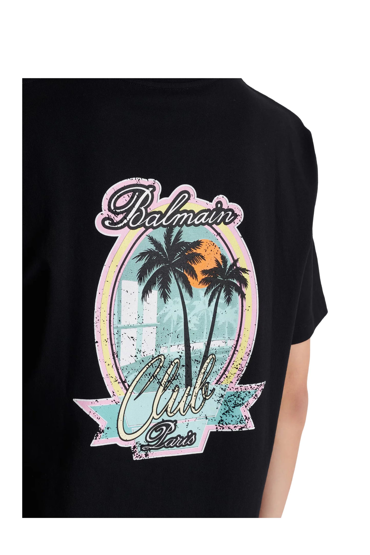 Club Balmain Signature printed T-shirt BLACK