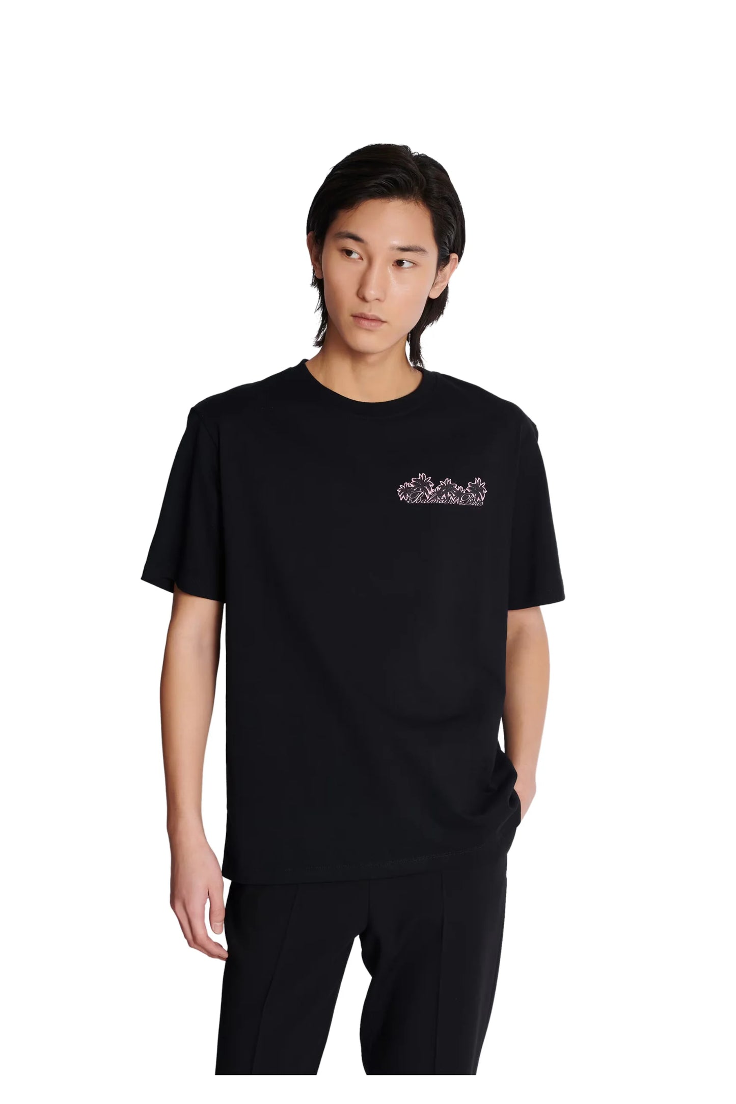 Club Balmain Signature printed T-shirt BLACK