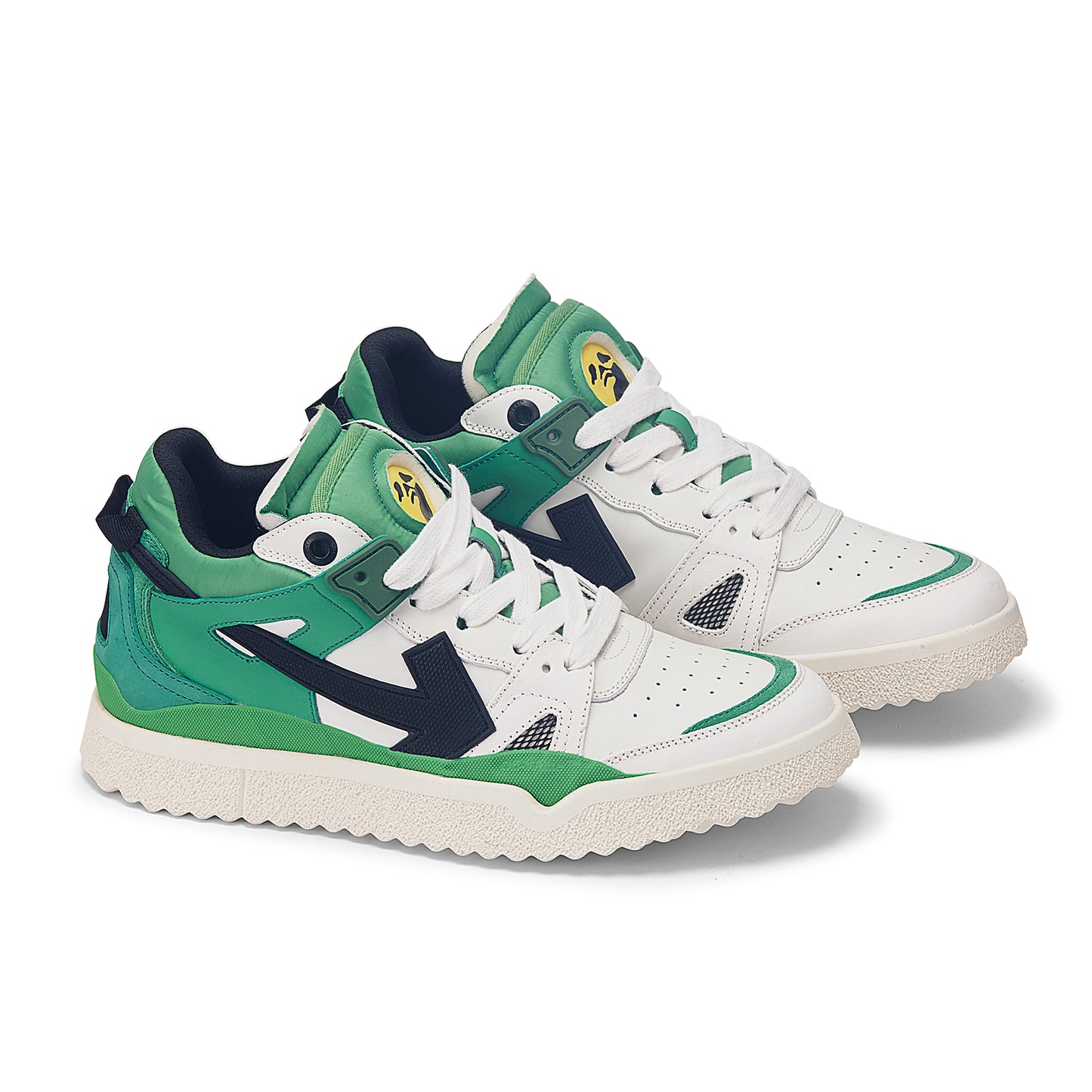 Off-White OMIA234S22LEA001 NEW MID TOP SPONGE Sneakers - Green