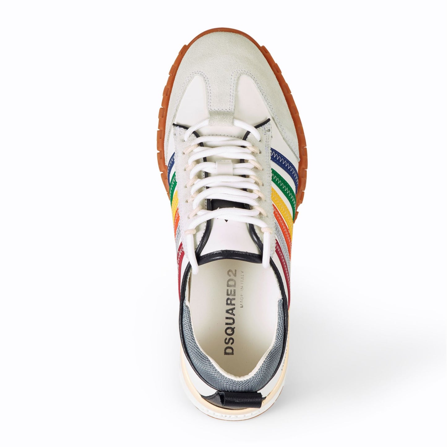 Sneakers mit Regenbogenstreifen